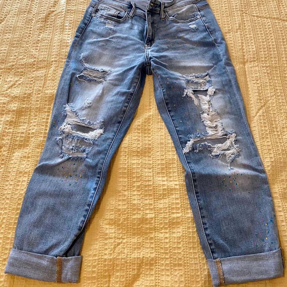 Judy Blue paint splatter jeans